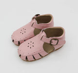 Pink Leather Mocs