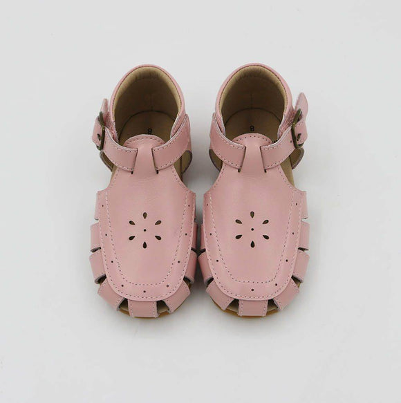 Pink Leather Mocs